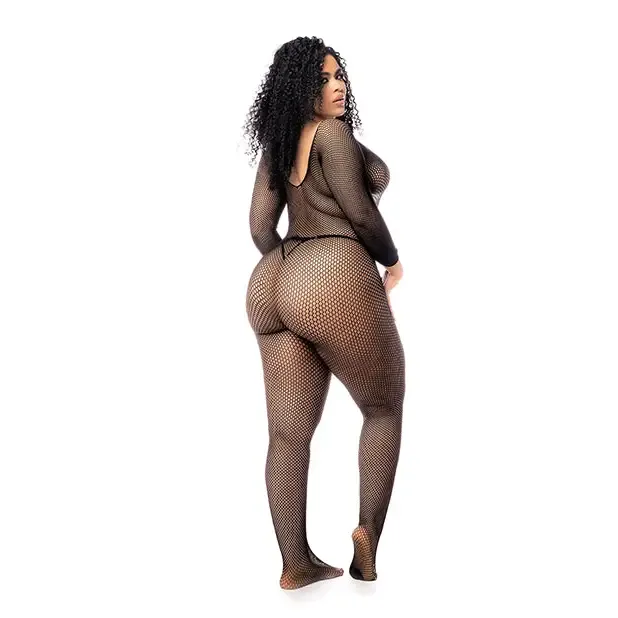 Long Sleeved All Over Fishnet Body Stocking Black Mapale Anal Long Sleeved All Over Fishnet Body Stocking Black Mapale Anal