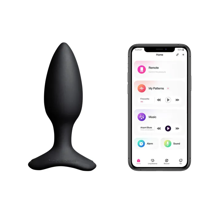 Lovense Hush 2 Vibrating RemoteControlled Butt Plug 15 Black Lovense Anal