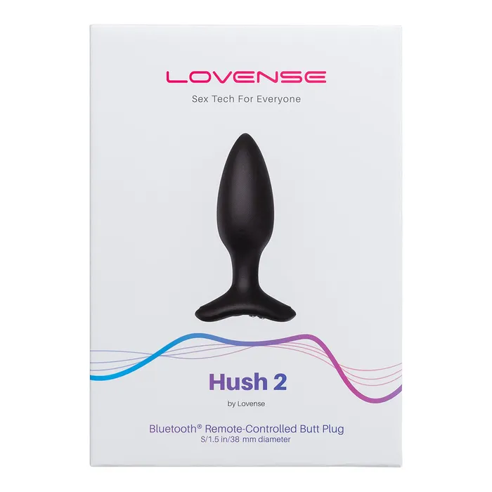 Lovense Hush 2 Vibrating RemoteControlled Butt Plug 15 Black Lovense Anal