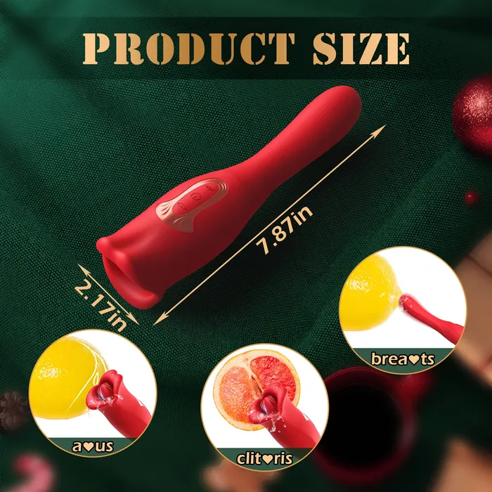 Amovibe Female Sex Toys Mouth Vibrator with Kissing Function Vibrating Tongue