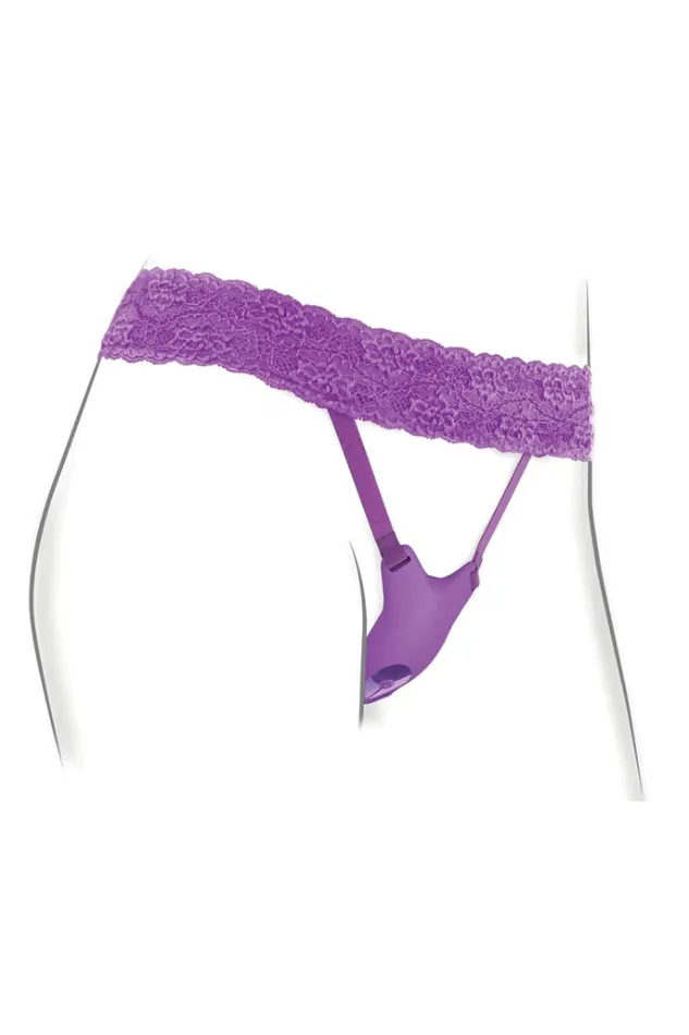 Pipedream Pipedream Fantasy for Her Ultimate GSpot Butterfly StrapOn Vibrator with Remote Purple Female Sex Toys