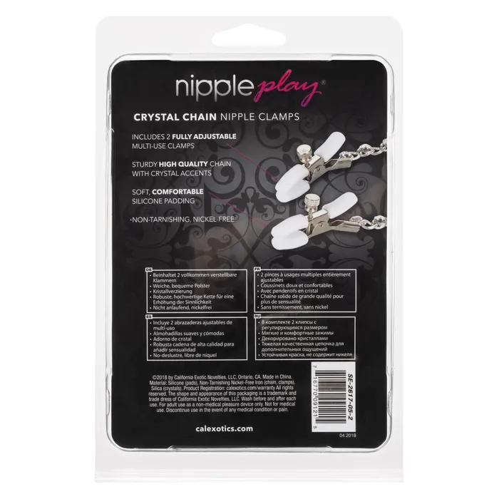 California Exotics Couples California Exotics Nipple Play Crystal Chain Nipple Clamps