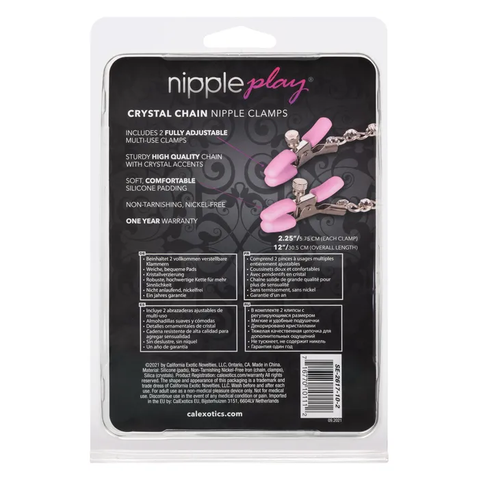 California Exotics Couples California Exotics Nipple Play Crystal Chain Nipple Clamps