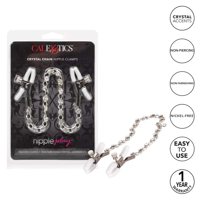 California Exotics Couples California Exotics Nipple Play Crystal Chain Nipple Clamps