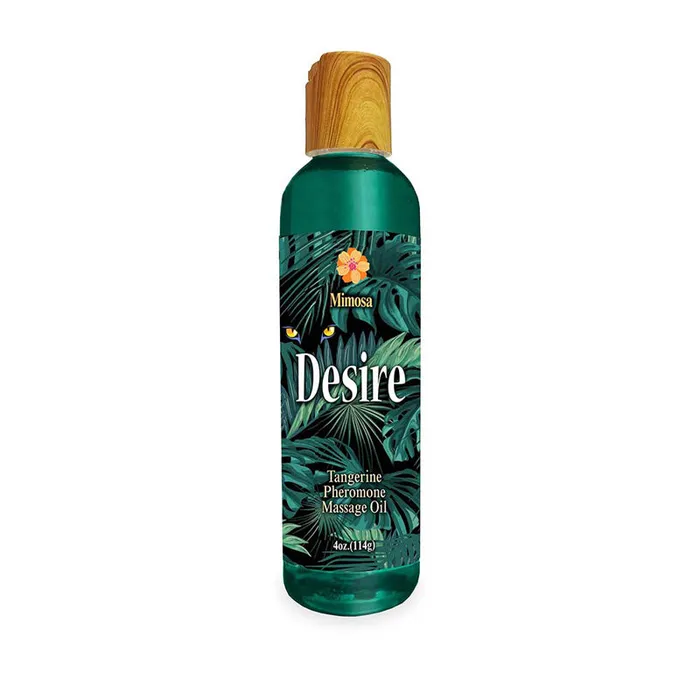 Desire Pheromone Massage Oil Tangerine 4 oz Little Genie Productions Couples
