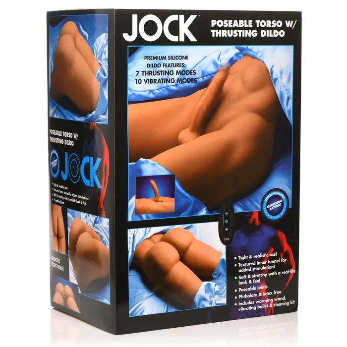 Jock Female Sex Toys Poseable Torso with Thrusting Dildo