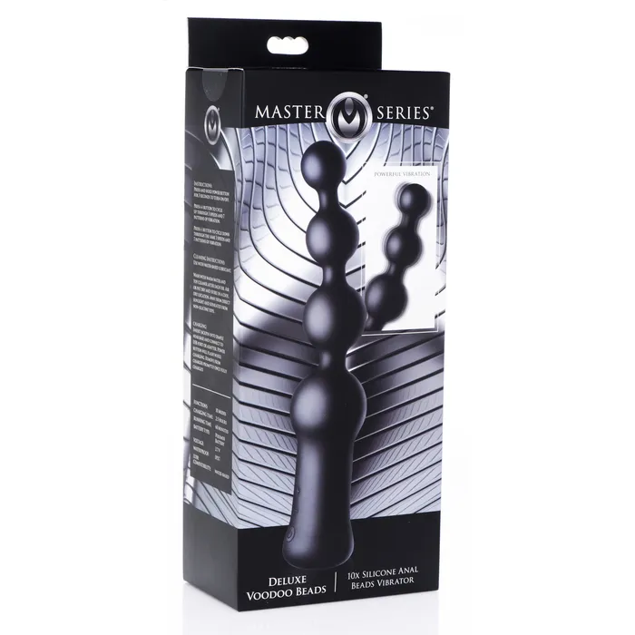 Male Sex Toys Master Series Deluxe Voodoo Beads 10X Silicone Anal Beads Vibrator