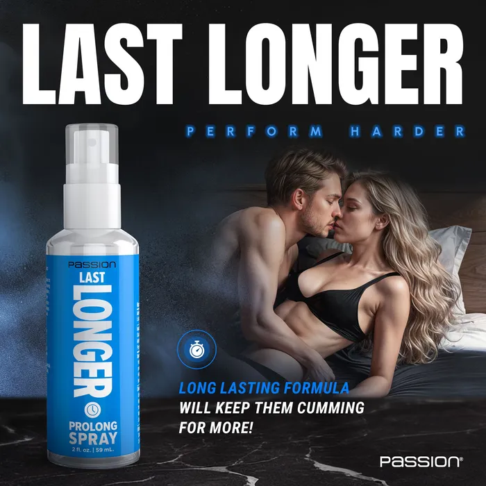Passion Lubricants Vibrators Last Longer Prolong Spray 2oz