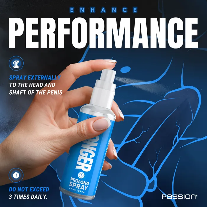 Passion Lubricants Vibrators Last Longer Prolong Spray 2oz