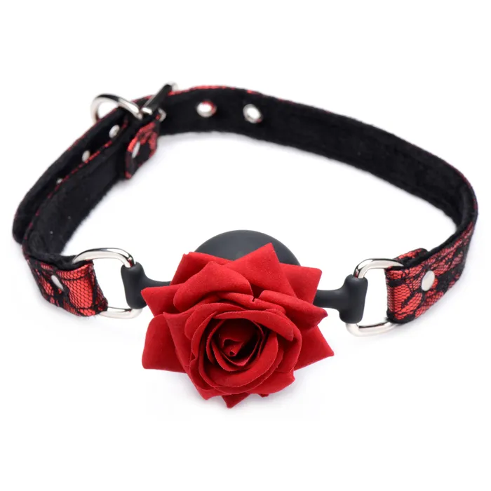 Silicone Ball Gag with Rose Master Series Male Sex Toys