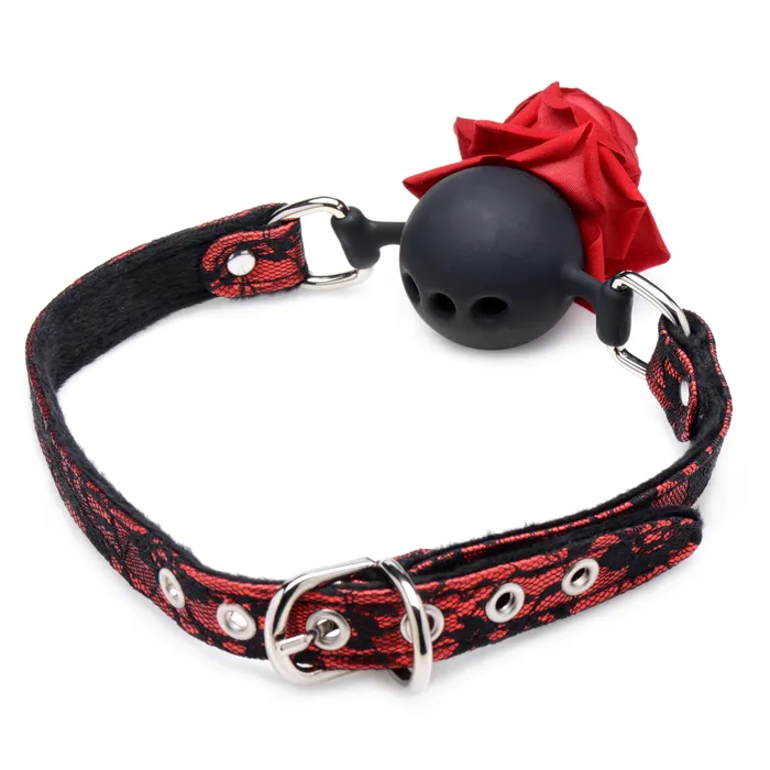 Silicone Ball Gag with Rose Master Series Male Sex Toys