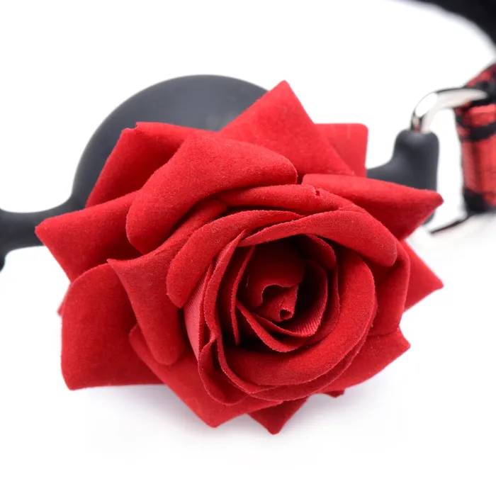 Silicone Ball Gag with Rose Master Series Male Sex Toys