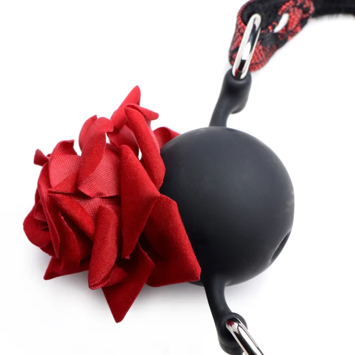 Silicone Ball Gag with Rose Master Series Male Sex Toys