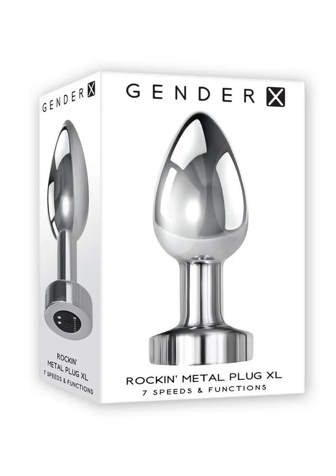 Anal Gender X Gender X Rockin Rechargeable Metal XL Plug