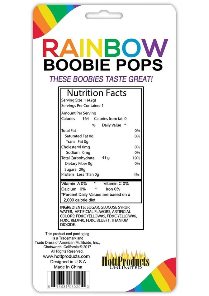 Rainbow Vibrators Rainbow Boobie Candy Pop